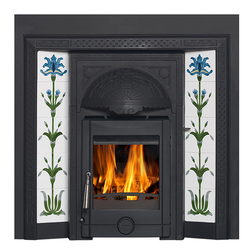 casttec polaris aston solid fuel tiled insert