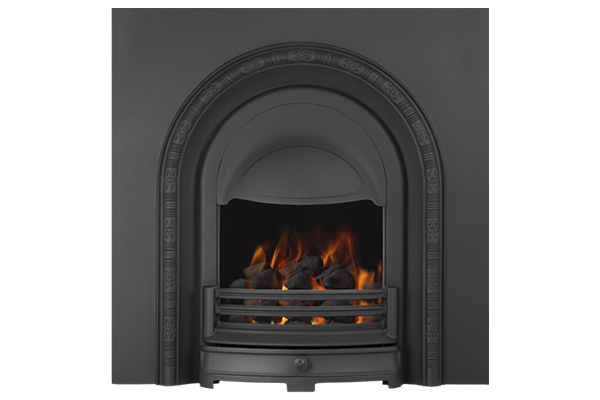 Decorative Arch Black Insert - cast iron fireplace