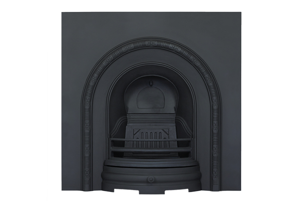 decorative arch black traditional cast iron fire